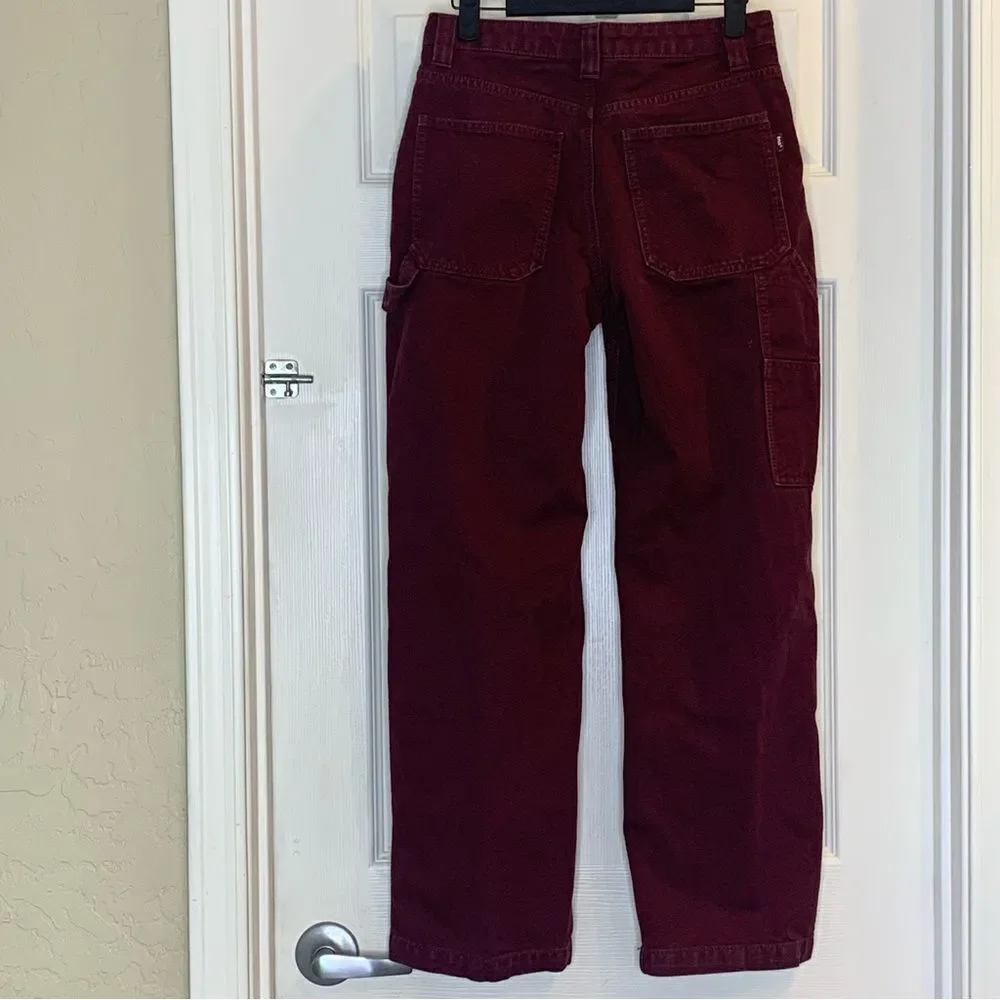 Aritzia TNA Cargo Pants Size 2 Cranberry Color